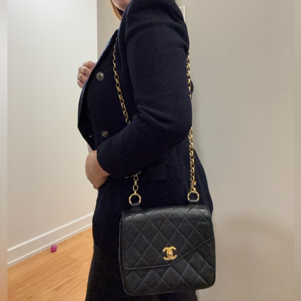 Rare/Vintage Chanel Caviar square Flap